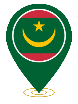 Mauritania Pin Ring Pulse animated flag GIF