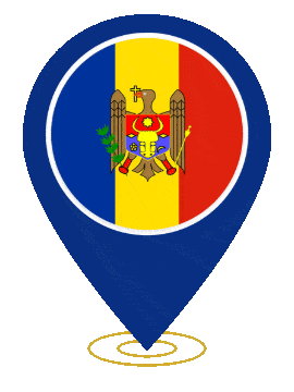 Moldova Pin Ring Pulse animated flag GIF