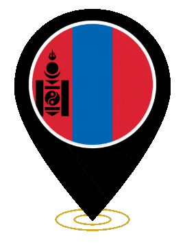 Mongolia Pin Ring Pulse animated flag GIF