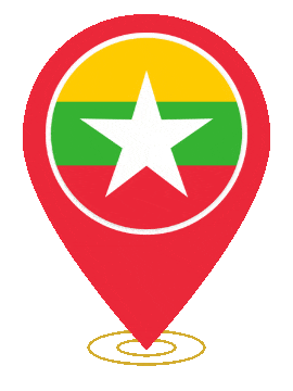 Myanmar Pin Ring Pulse animated flag GIF
