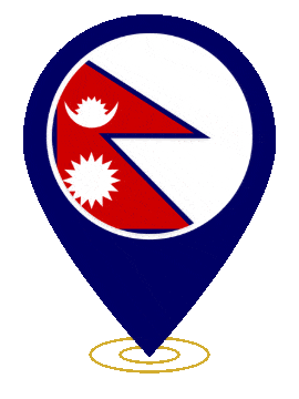 Nepal Pin Ring Pulse animated flag GIF