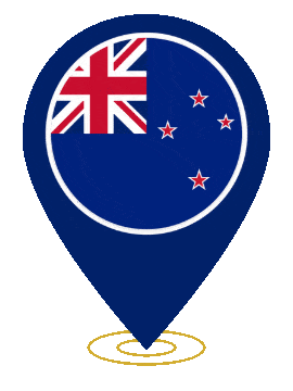 New Zealand Pin Ring Pulse animated flag GIF