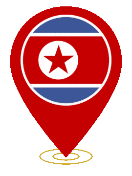 North Korea Pin Ring Pulse animated flag GIF