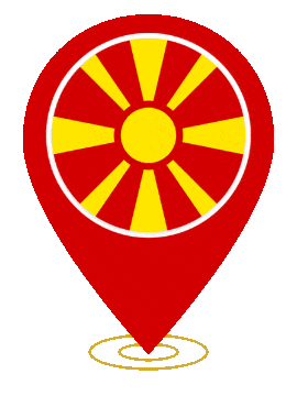 North Macedonia Pin Ring Pulse animated flag GIF