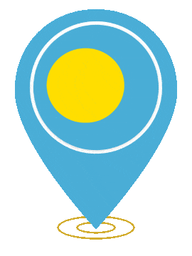 Palau Pin Ring Pulse animated flag GIF