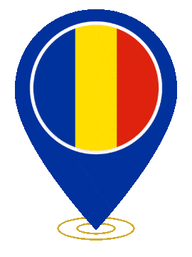 Romania Pin Ring Pulse animated flag GIF