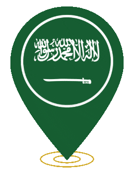 Saudi Arabia Pin Ring Pulse animated flag GIF