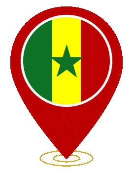 Senegal Pin Ring Pulse animated flag GIF