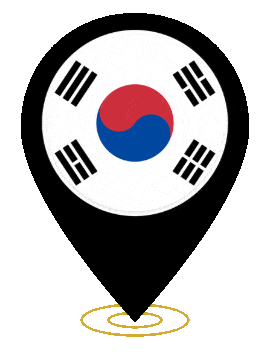 South Korea Pin Ring Pulse animated flag GIF