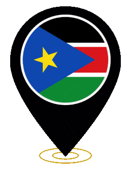 South Sudan Pin Ring Pulse animated flag GIF