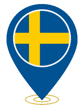 Sweden Pin Ring Pulse animated flag GIF