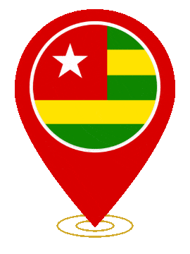 Togo Pin Ring Pulse animated flag GIF