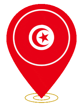 Tunisia Pin Ring Pulse animated flag GIF