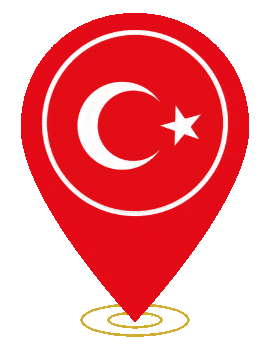 Turkey Pin Ring Pulse animated flag GIF