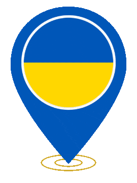 Ukraine Pin Ring Pulse animated flag GIF