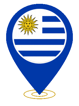 Uruguay Pin Ring Pulse animated flag GIF