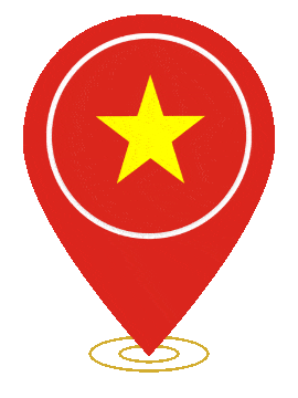 Vietnam Pin Ring Pulse animated flag GIF