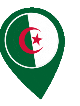 Algeria Pin Wobble animated flag GIF
