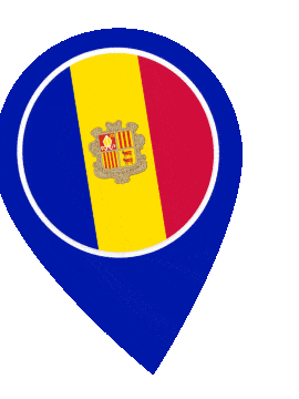 Andorra Pin Wobble animated flag GIF