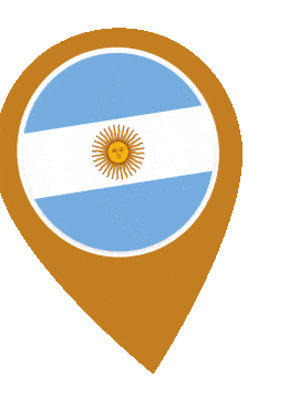 Argentina Pin Wobble animated flag GIF