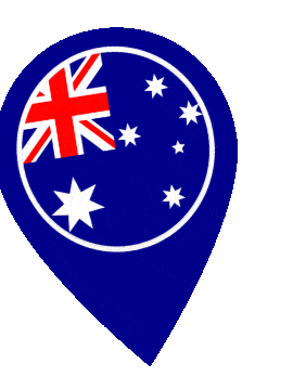 Australia Pin Wobble animated flag GIF