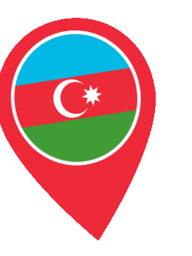 Azerbaijan Pin Wobble animated flag GIF