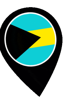 Bahamas Pin Wobble animated flag GIF