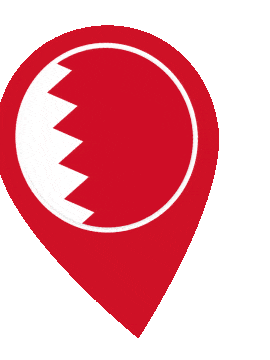 Bahrain Pin Wobble animated flag GIF