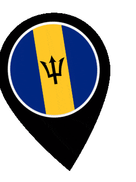 Barbados Pin Wobble animated flag GIF
