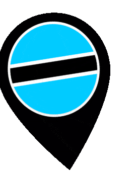 Botswana Pin Wobble animated flag GIF