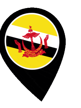 Brunei Pin Wobble animated flag GIF