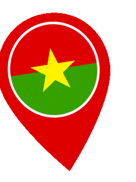 Burkina Faso Pin Wobble animated flag GIF