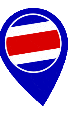 Costa Rica Pin Wobble animated flag GIF