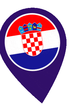 Croatia Pin Wobble animated flag GIF