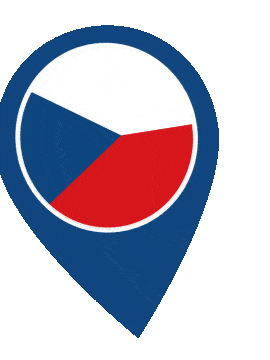 Czechia Pin Wobble animated flag GIF