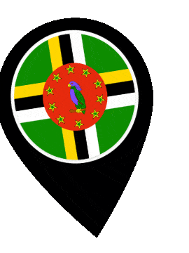 Dominica Pin Wobble animated flag GIF