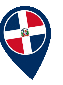 Dominican Republic Pin Wobble animated flag GIF