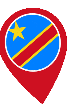 Dr Congo Pin Wobble animated flag GIF
