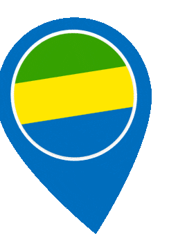 Gabon Pin Wobble animated flag GIF