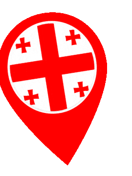 Georgia Pin Wobble animated flag GIF