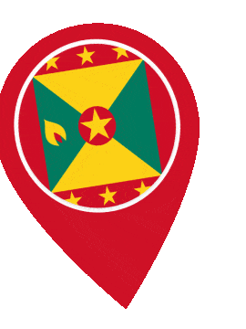 Grenada Pin Wobble animated flag GIF