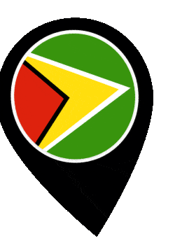 Guyana Pin Wobble animated flag GIF