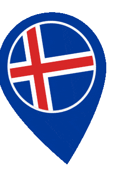 Iceland Pin Wobble animated flag GIF