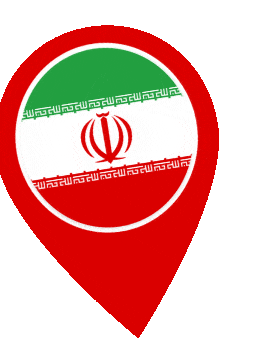 Iran Pin Wobble animated flag GIF