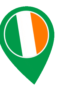 Ireland Pin Wobble animated flag GIF