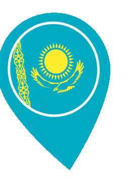 Kazakhstan Pin Wobble animated flag GIF