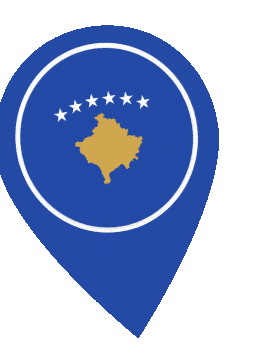 Kosovo Pin Wobble animated flag GIF