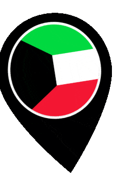 Kuwait Pin Wobble animated flag GIF