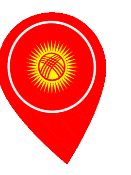 Kyrgyzstan Pin Wobble animated flag GIF