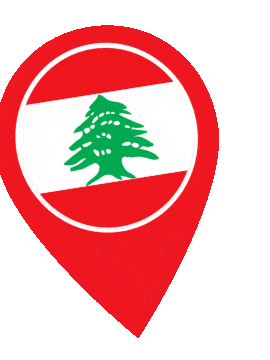 Lebanon Pin Wobble animated flag GIF